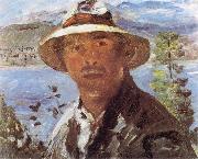 Self Portrait with Straw Hat